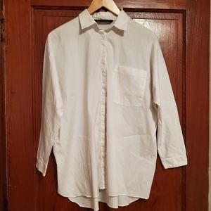Zara Button Down Dolman Sleeve Shirt